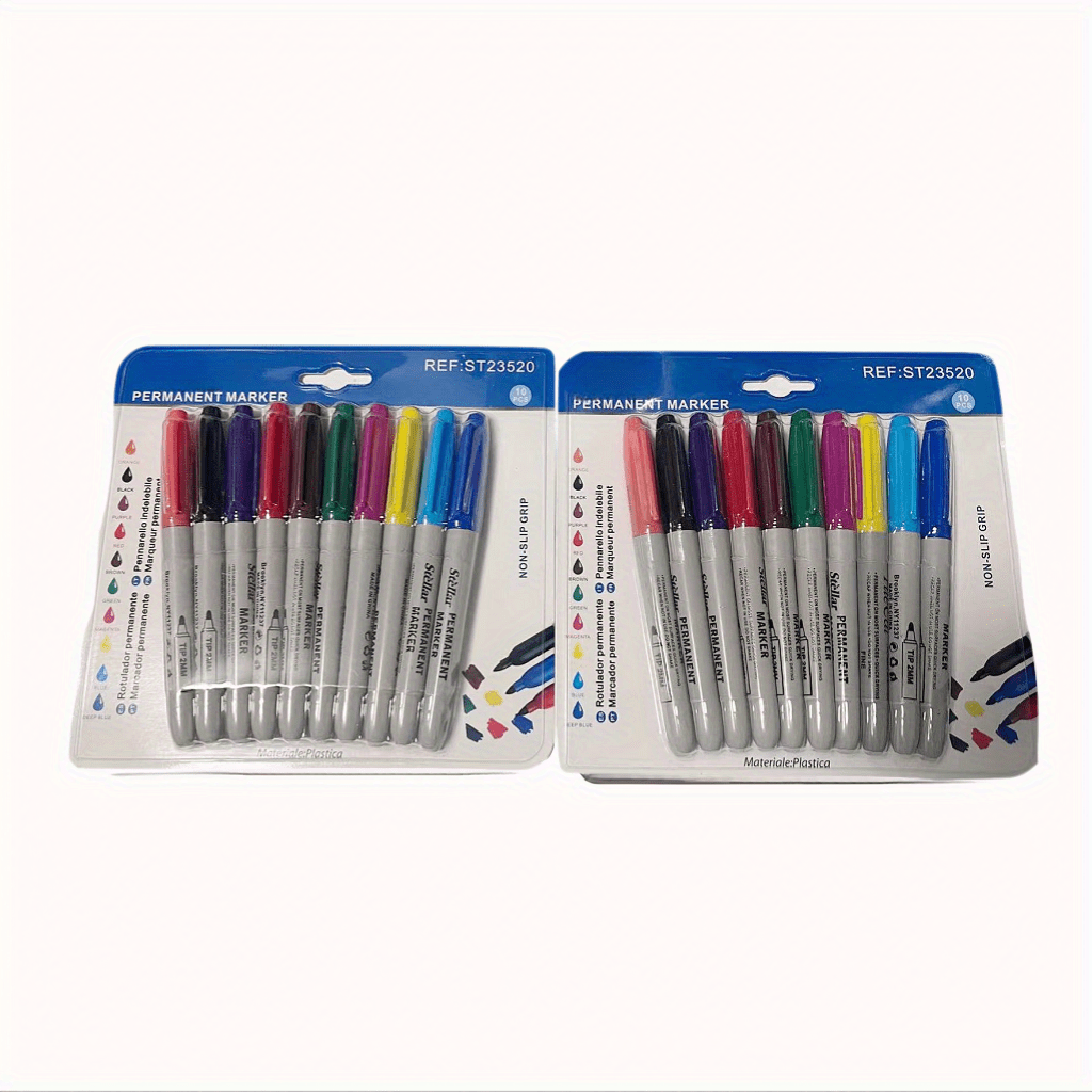 TEMU A Set Of 20 Multi-colored Markers, Waterproof And Quick-drying, Suitable For Drawing, Writing, And Marking On . An Essential Tool For Creative