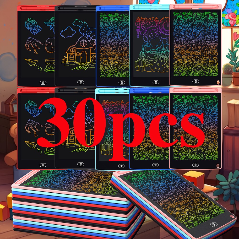 30pcs Portable 8.5-inch Reusable Doodle Board Suitable For Writing, Drawing, Calculations & Note-taking - Erase, Rounded Safety Edges, Options ( ////) For, Office, Gifts
