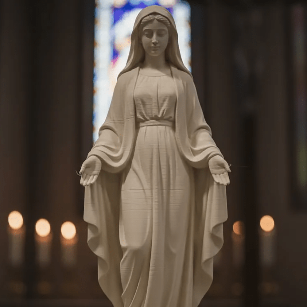 TEMU Small Statue Ornament White Statue Charity Home Decor Catholic Saint Craft, Ornament Valentine's Day Gift