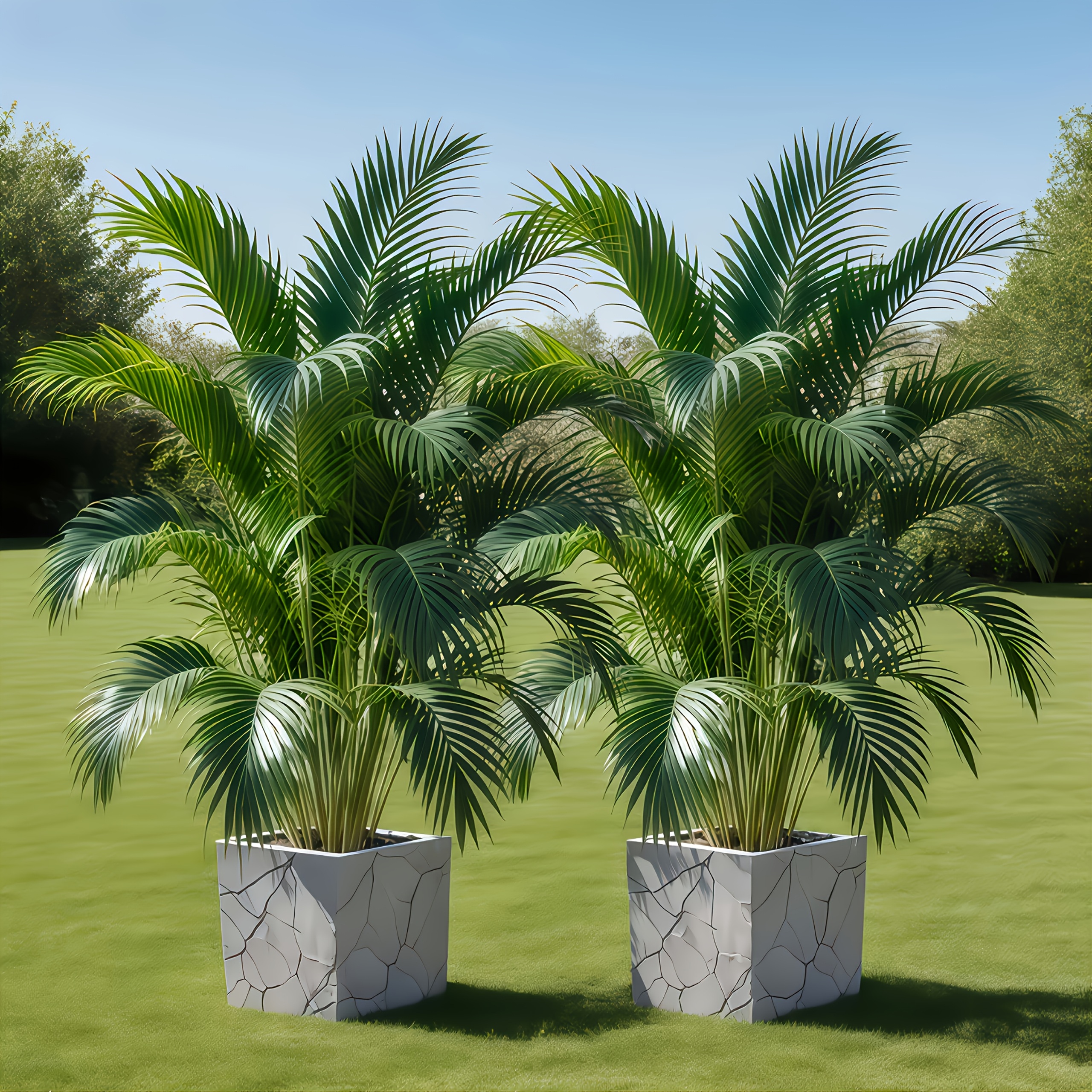 Juego de 2, árboles grandes de palma artificial de 26.2 pulgadas con cola suelta - Árboles de arce artificial de estilo tropical realista, belleza duradera - Cómodos sin esfuerzo para tu espacio - Acentúa tu jardín - Siente el aliento de la naturaleza. Follaje artificial minimalista moderno |