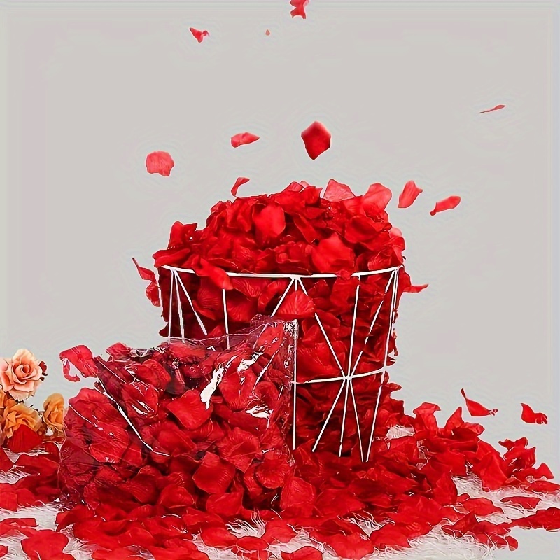 100 leuchtend rote knstliche Rosenbltter - Kunstblumen * fr Hochzeits-  und Partydekorationen, Valentinstag, Weihnachten, Thanksgiving, Neujahr,  Muttertag, Vliesstoff, Hochzeitsdekoration
