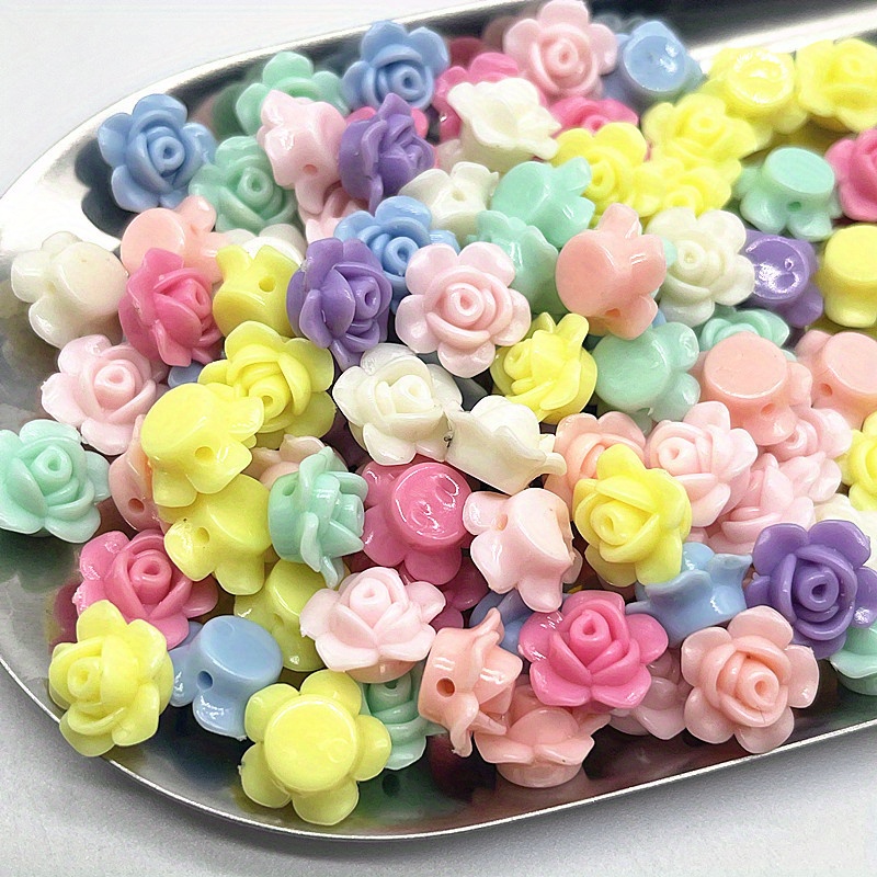 TEMU 60 Pezzi di Ciondoli Acrilici a Forma - Colori e Vivaci, Design Intricato, Perline Acriliche Qualit� per Creazione Gioielli Fai da Te, Accessori
