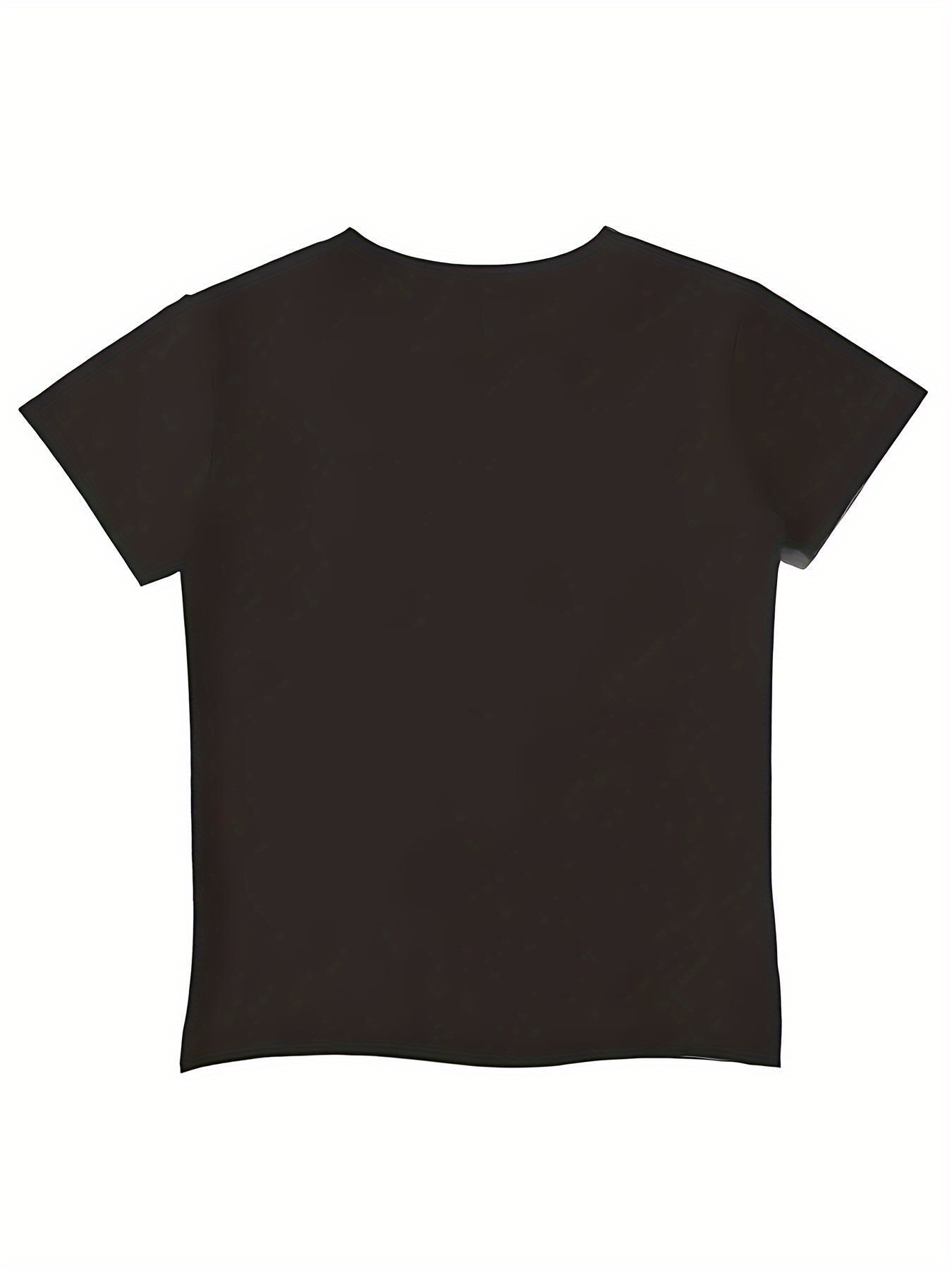 1pc womens y2k floral print high waist crop top micro stretch short sleeve t shirt machine washable black top for spring summer fall daily commuting gift   casual wear   graphic tee stretchy fabric