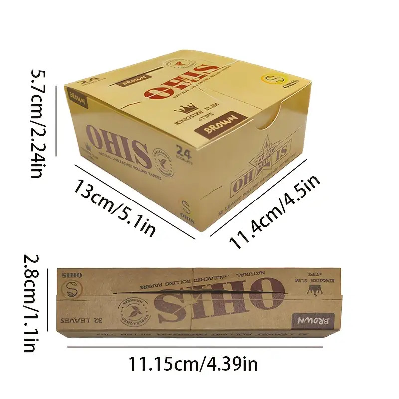 24pcs Slow-Burning Hand-Rolled Cigarette Papers Booklet, Includes 32 Rolling Papers + 32 Filter Papers, Suitable for Mother's Day, Valentine's Day, Father's Day, Christmas, Holiday Parties, Small Gift for Smokers