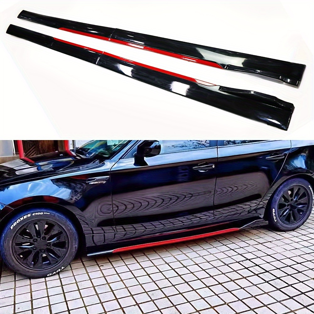 1pair car side skirt 8pcs winglet splitters lip side spoiler universal anti collision of the body modification 0