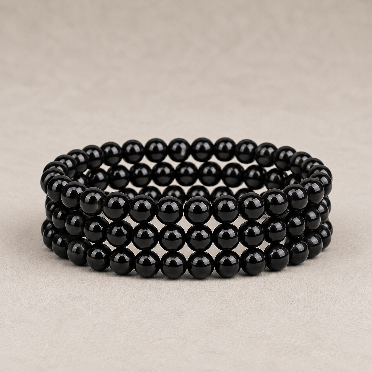 TEMU Set di braccialetti da 3 pezzi con perline da 6 mm in naturale, gioielli unisex in stile boh矇mien, adatti per l'uso , il pendolarismo, un look