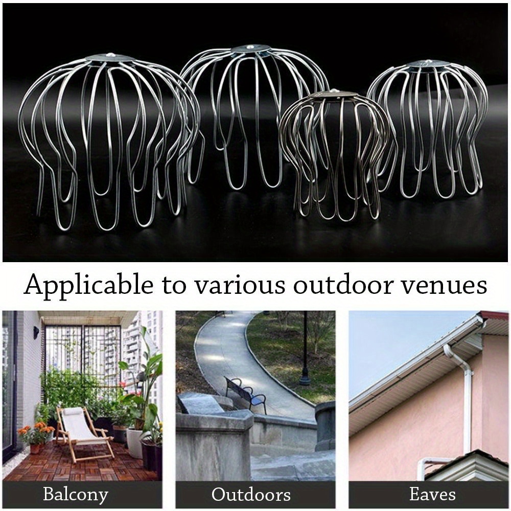 

1pc Stainless Steel Balcony Roof Floor Drain, Drainage Cover Gutter Guard Strainer Cap Protection Netting Drainage Plumbing Fitting Anti-blocking