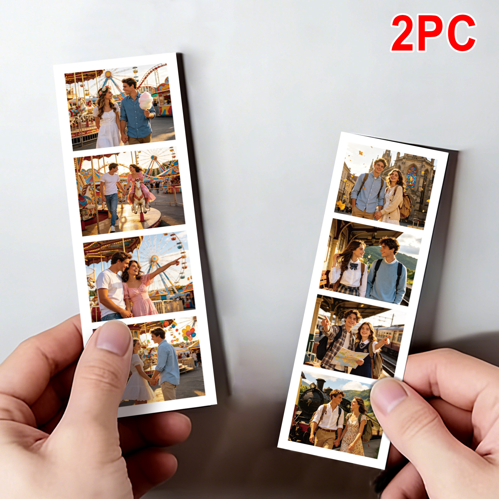 TEMU 1/2/3/5pcs Photo Custom Fridge Magnets, Holiday Party Christmas Halloween Back-to-school Multi-scene Applicable Fridge Stickers, Wedding Bride