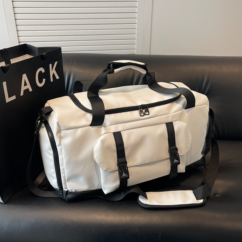 new mens gym bag handbag shoulder bag separate wet and dry compartments independent shoe compartment large capacity short distance travel bag