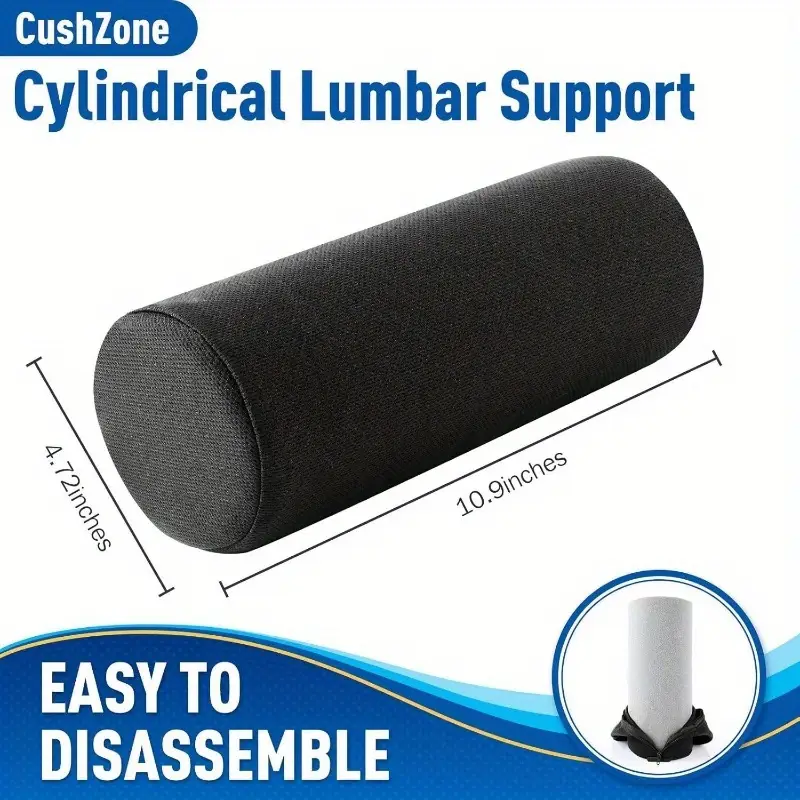 ergonomic lumbar roll pillow for office chair, car & gaming chair - posture support cushion with washable cover, back relief & posture, durable non- fabric, purple, backrest pillow, posture , , , posture , home , back cushion, relieving back improving posture Product details 1