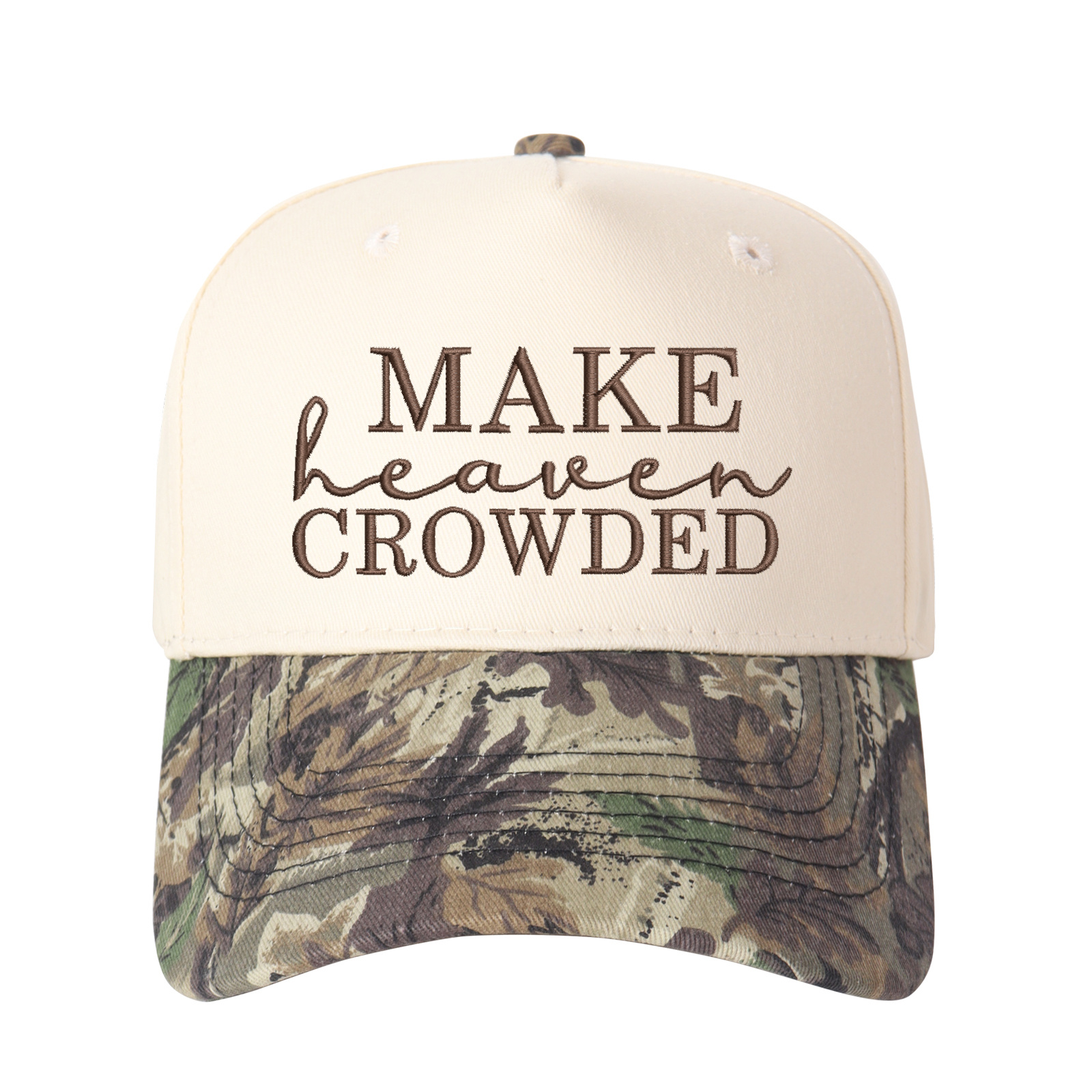 TEMU Make Heaven Letter Embroidered Trucker Hat - Adjustable With Embroidered Color Block & Lettering, Breathable Unisex For &, Suitable For Travel,