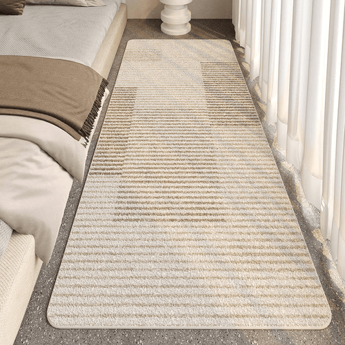 cashmere like 900g 9mm french luxury high end striped geometric texture spliced bedroom bedside decorative carpet modern minimalist style living room non slip carpet niche design fluffy soft bay window cl