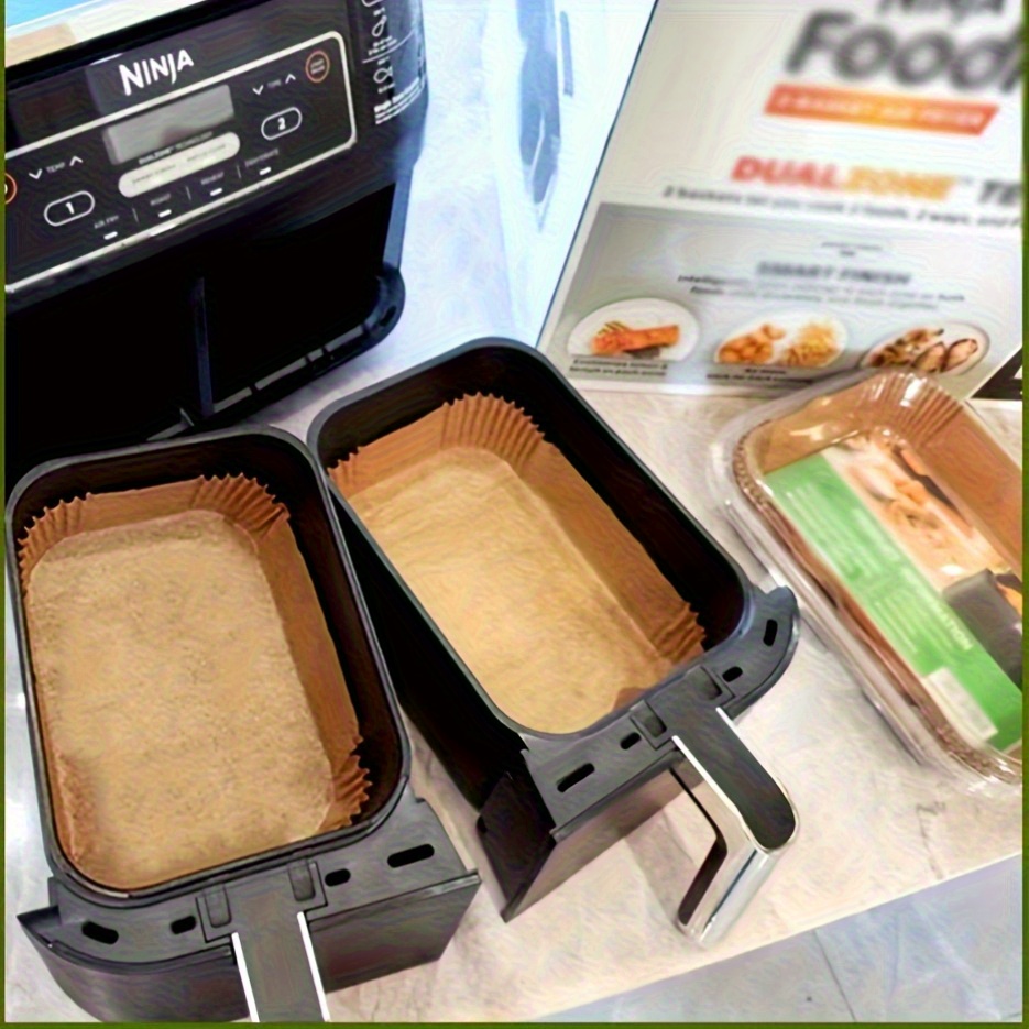 50pcs 21 84x13 97cm disposable air fryer liners rectangular paper air fryer liner pots easy   and healthy cooking ideal for air fryers ovens and baking trays great gift for home cooks and   air fryer accessory