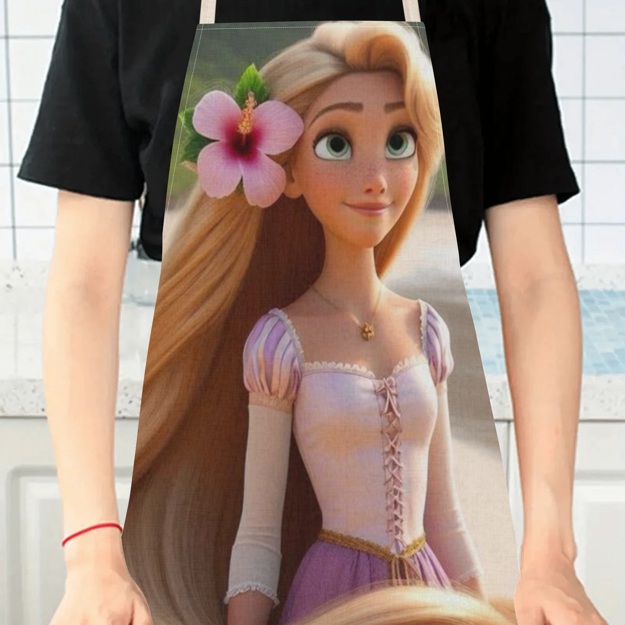 disney   cartoon waterproof apron - vibrant, stylish &   polyester with  , ideal for hotels, supermarkets, restaurants, fruit shops, milk tea stands & home use details 3