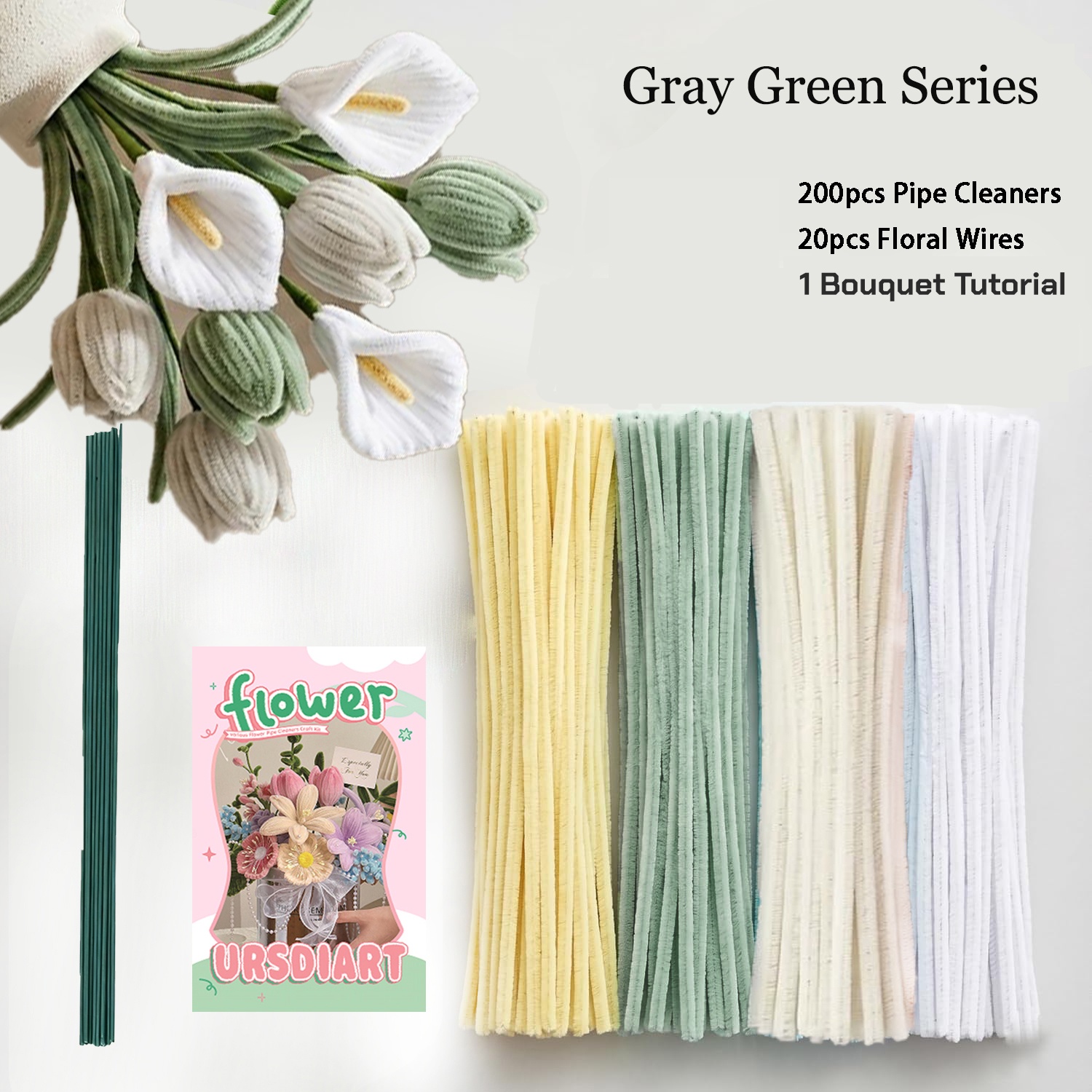 TEMU 221pcs Multicolor Chenille Stems, - Flower Art Yarn Sticks, Suitable For Decoration Projects, Chenille Yarn Sticks, Large Pack Of Colored Yarn