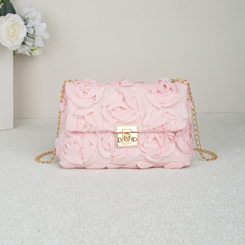 TEMU Trendy 3d Floral Shoulder Bag, Ideal For Summer Casual Wear, Versatile Crossbody Handbag, Everyday Use, Of Holding Phones, , Business Cards, And