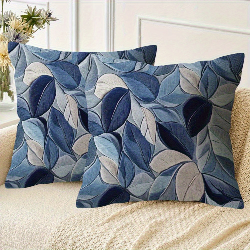 TEMU Set Of 2 Retro-style Design Covers - Made Of Polyester, Featuring A Zipper, And Hand Washed - Perfect For Decorating Your Living Room And