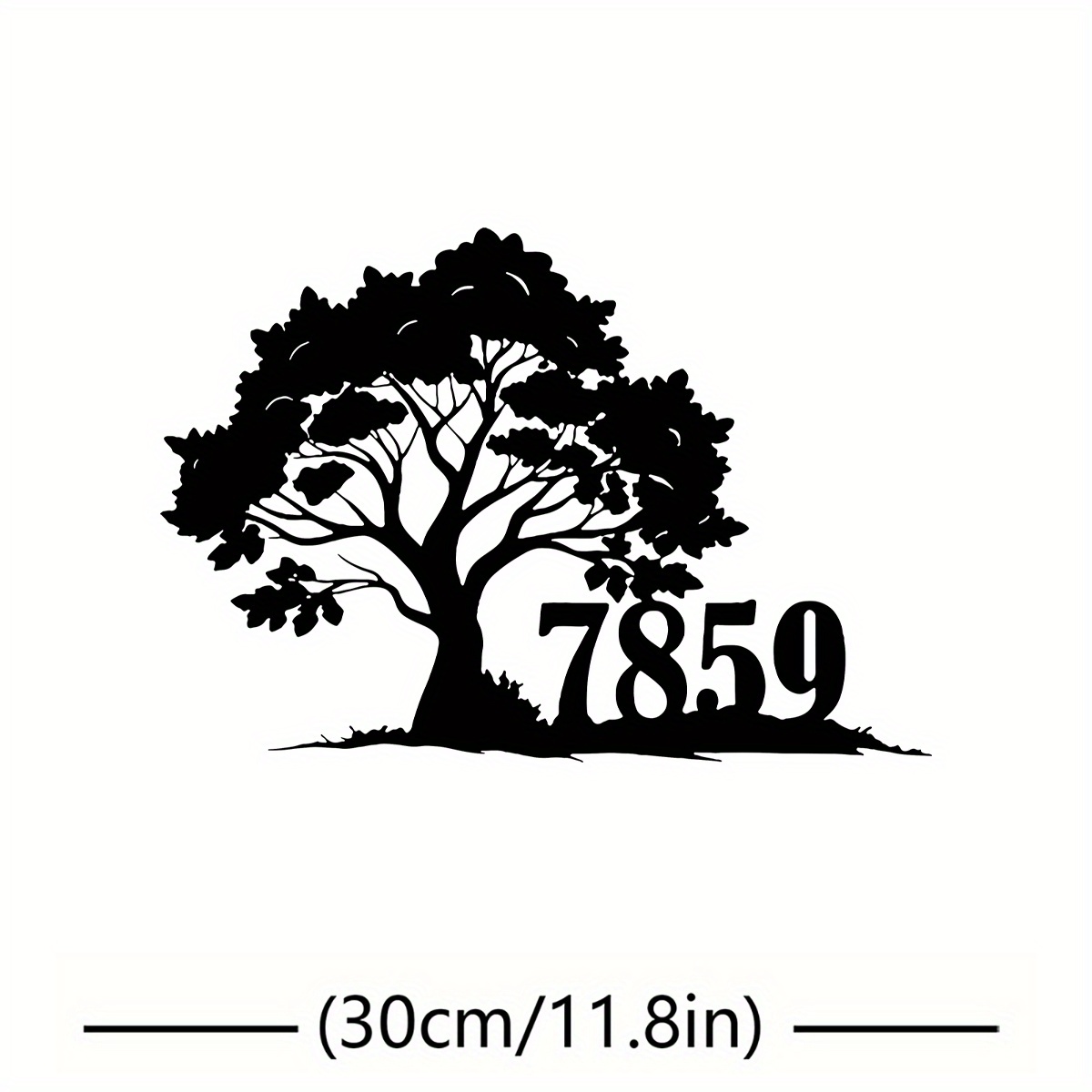 TEMU 1 Plaque de Nom en Fer Artisanal Grand Arbre Personnalisée - Cadeau Personnalisé , Anniversaire ou Noël - Mate, Irrégulière - pour Décoration