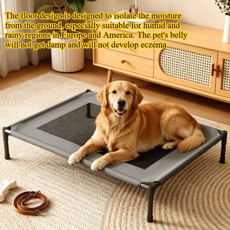 portable military style cooling dog bed kennel suitable for small medium large dogs breathable temperature controlled washable bed with assembly ventilation system for travel camping use for puppies and pets Product details 4