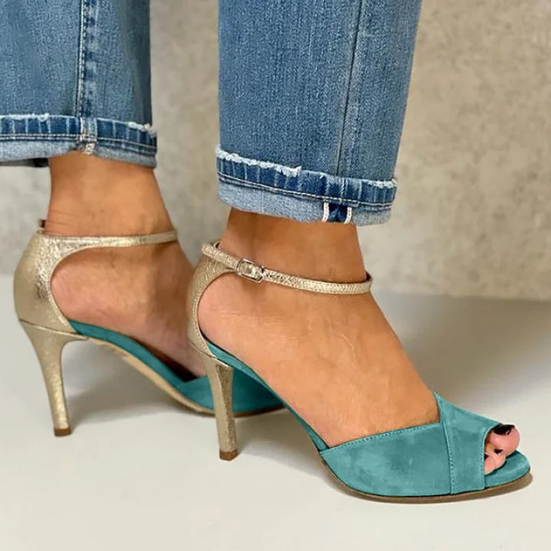Image of 2026 New Style Sandals: Stiletto Heel Women Shoes, Fashionable One-strap Sexy Sandals, Daily Elegant Sandals, Banquet Temperament Women Shoes, Light Luxury Contrasting Women Shoes