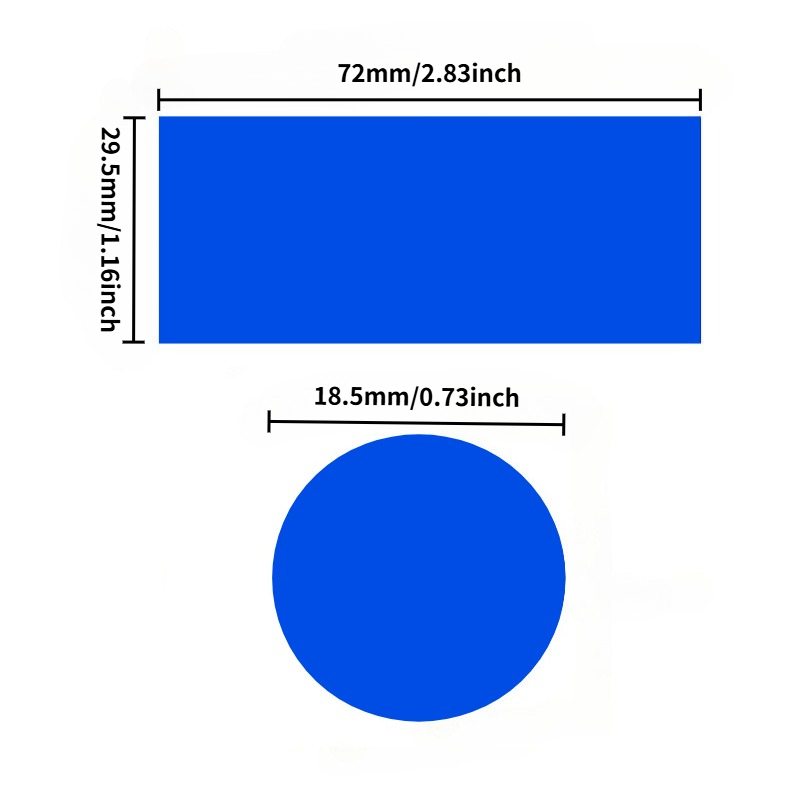 TEMU 100 pezzi Pellicola Isolante per Batterie Pre- per 18650/21700/26650 Custodia Rivestimento Termoretraibile Blu PVC Tubo Termoretraibile