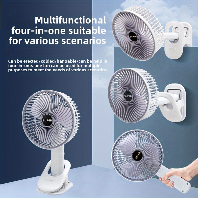 new   compact clip on portable electric fan for dorm office desktop suitable for 5   home outdoor travel camping and school use details 1