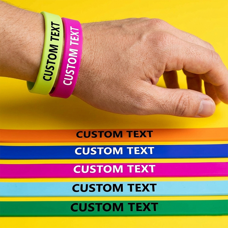 180pcs Custom Silicone Wristband Set, Personalised Gift