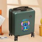 1pc official carry on luggage suitcase with means no one left forever message telescopic handle swivel wheels lightweight zipper closure cabin bag for fans business travel perfect birthday christmas gift stylish teal blue beige pink luggage for travel for teenager