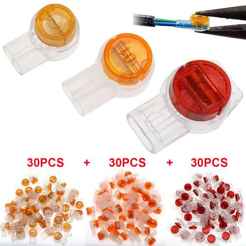 item picture 30pcs 90pcs 150pcs telephone line splice connectors uy k1 uy2 ur k3 telephone gel filled butt connectors network cable insulated terminal connectors