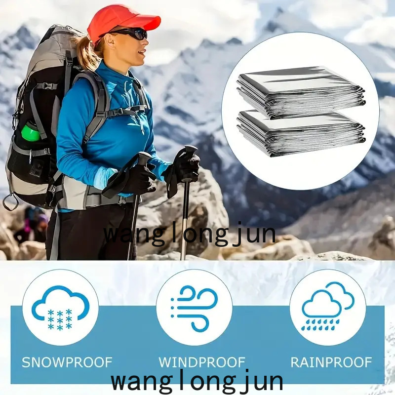 15 Pack Survival Blanket - 52in x 82in Reflective Mylar Emergency Thermal Blanket for Camping, Hiking & Outdoor Weather Protection, Tear Resistant, Warm, Ideal for Backpacking and Travel
