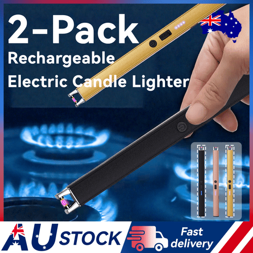 heymyth electric candle lighter rechargeable windproof flameless camping stove lighter with for kitchen cooking birthday black