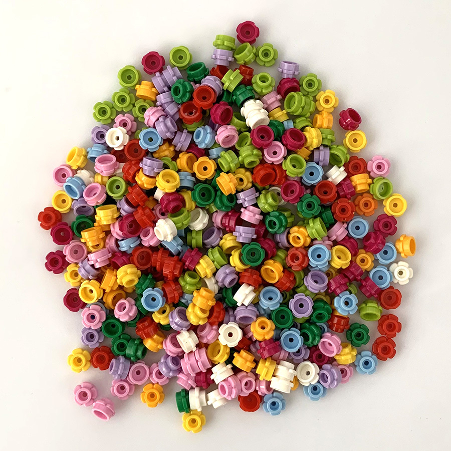 Image of 300pcs Round 1x1 With Planet Flower Building Blocks Brick Particle Educational Toys Birthday Kid Gift Compatible 24866