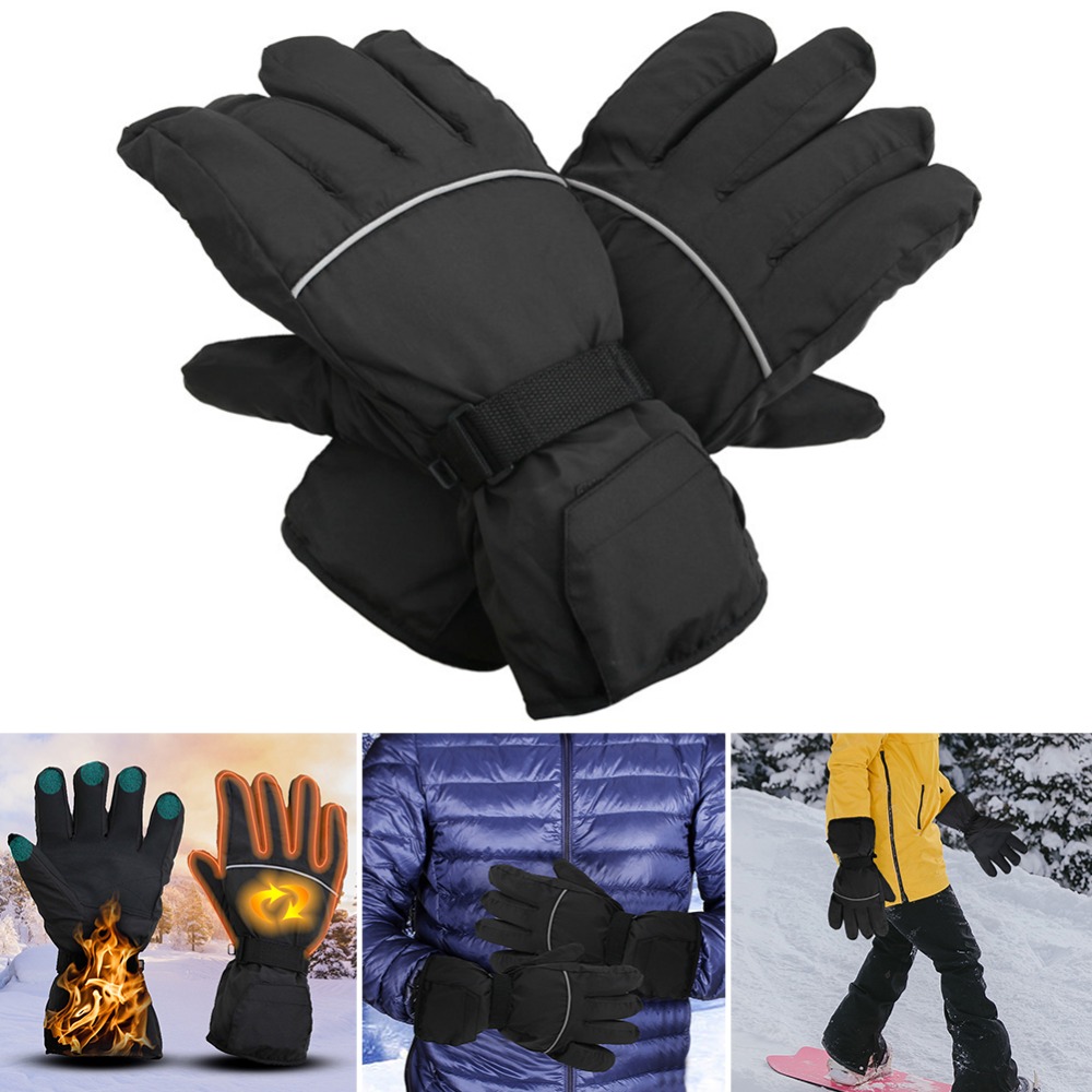 Image of 1 Pair For & Anti-slip Snow Gloves - Warm Winter Mittens Suitable For Skiing, Snowboarding, Cycling, Hiking - Weather Outdoor Gloves With Grip & Fit For Winter Equipment (dry)