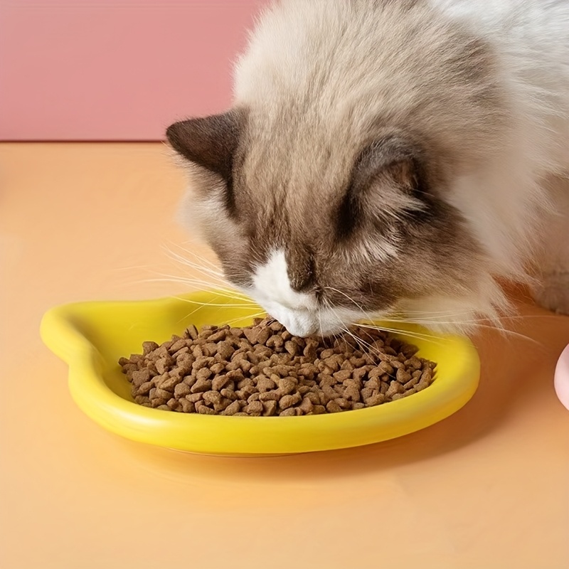 4 color options pet bowl cat food dish canned snack meal plate cat dish dish anti   canned snack bowl without battery Product details 1