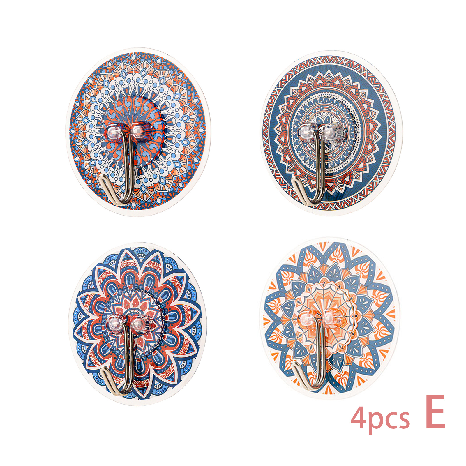 TEMU 4/10/16/30pcs Bohemian Style Wall Hooks, Heavy Duty Strong Adhesive Hooks, Non-destructive Removable Hooks For Keys, Hats, Coats, Kitchen,