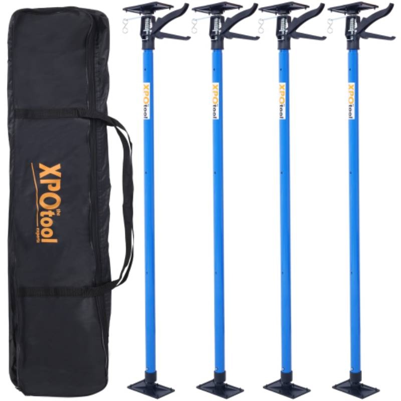 TEMU Ensemble de 4 tiges de support réglables, système de support de troisième main, de support pour barres de chargement et cloisons sèches, de