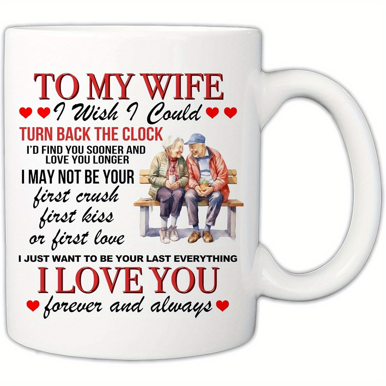 TEMU Romantic Wife Gifts - To My Wife 11oz Coffee Mug From Husband For Valentines Day, Day, Birthday, Anniversary, Christmas - Wife Gift Ideas For Women, Bride To Be,