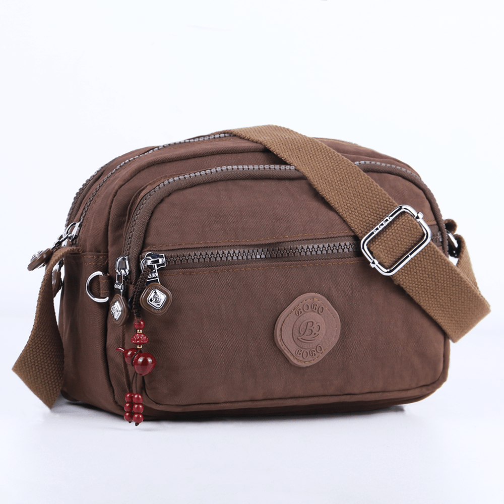 TEMU Chic Durable Lightweight Women's Crossbody Bag With Pendant, Stylish Anti-theft Multi-pocket Unisex Crossbody Bag, Elegant Large Capacity Sturdy