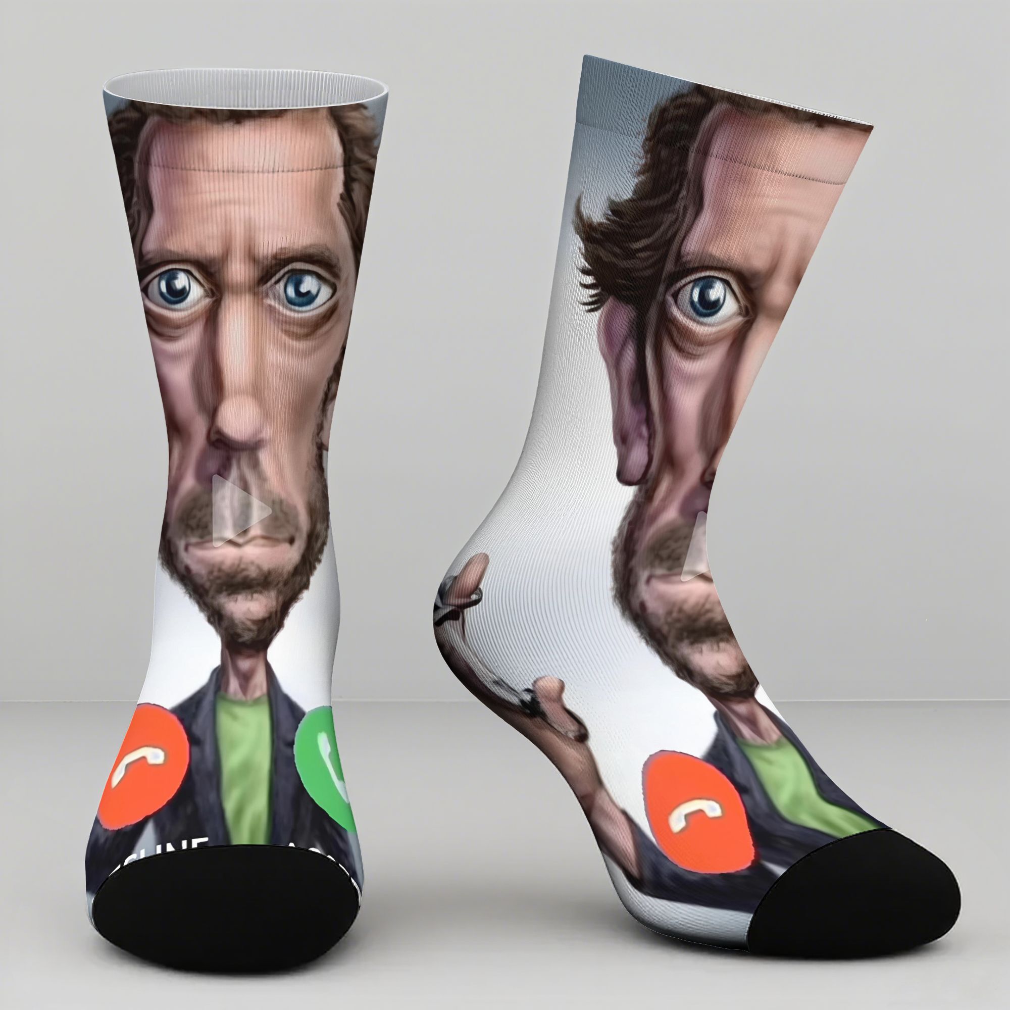 TEMU A Themed Poster Pattern, , Trendy Daily Wear, Comfortable And Breathable Personalized Trendy Socks, Unisex, Suitable For , Unique Theme Design