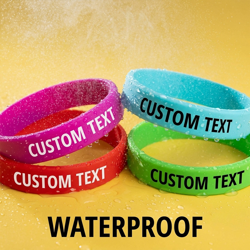 180pc Custom Silicone Wristbands Set, Personalised Gift