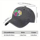 1pc Abstract Fashion Baseball Cap with Adjustable Snapback Design, Lightweight for Hiking and Everyday Use - Perfect Gift for