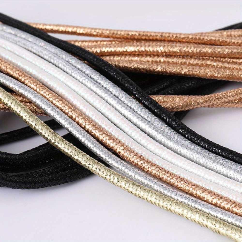 Glitzer-Schnürsenkel Aus Polyester – Flach, 10 Mm Breit, 100 Cm Lang, In Gold & Vielen Farben