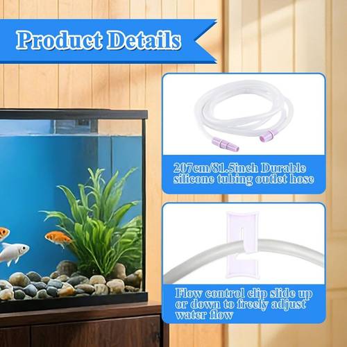 fish cleaner easy manual aquarium vacuum quick beginner friendly aquarium cleaner gravel algae and fish waste removal in small aquariums without battery