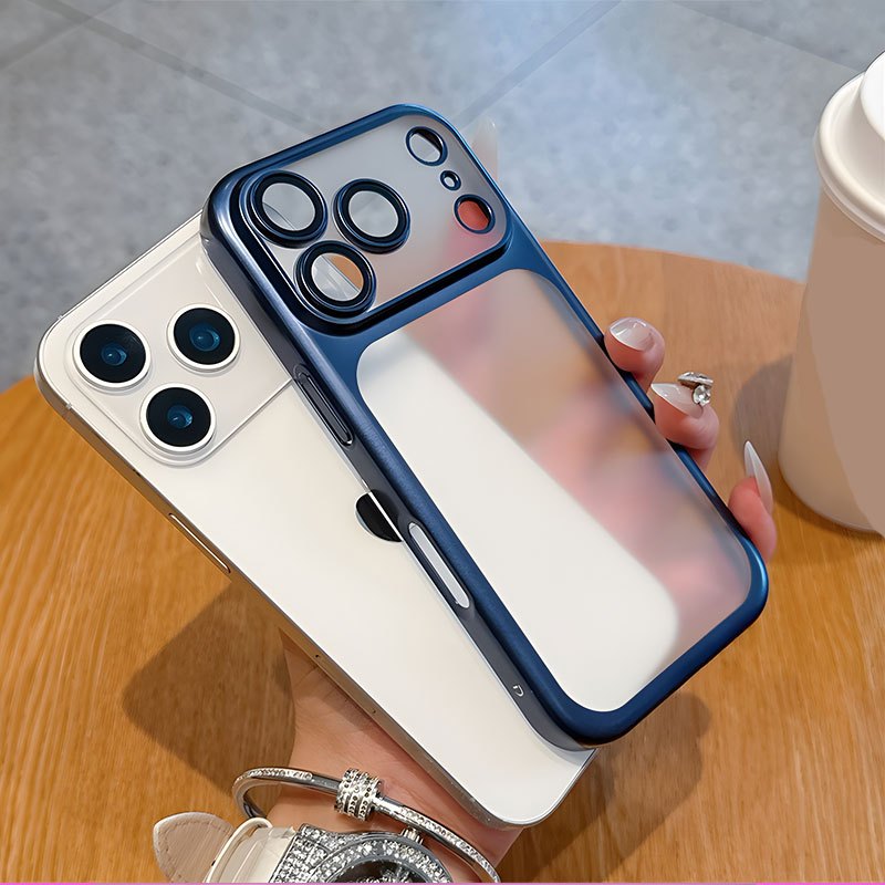 TEMU Phone Case - Luxury Ultra-thin Shockproof Hard Matte Clear Phone Case With Lens Film Protection, Compatible With Iphone 17 Air, 16, 15, 14, 13,