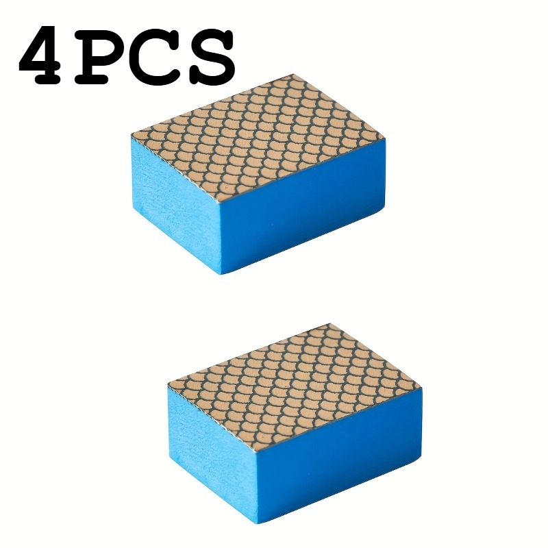 4pcs Diamond Sponges For Bathroom Glass & Multi-surface Cleaning - Streak-free Scrubbing Power, Streak-free Vanity Mirror Cleaning Kit