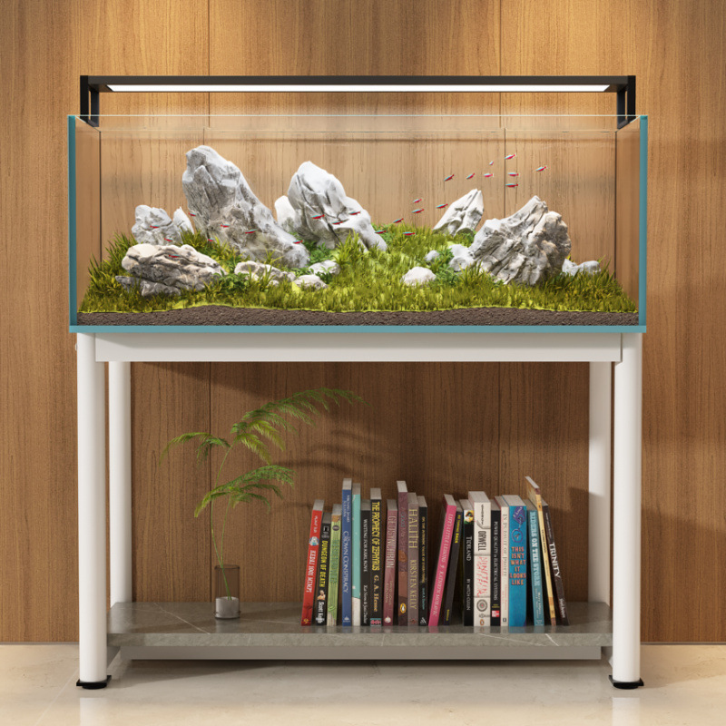 Transparentes Aquarium Mit Deckel - Bruchsicheres PET Aquarium Für Goldfische | Mit Wasserpflanzenhalter