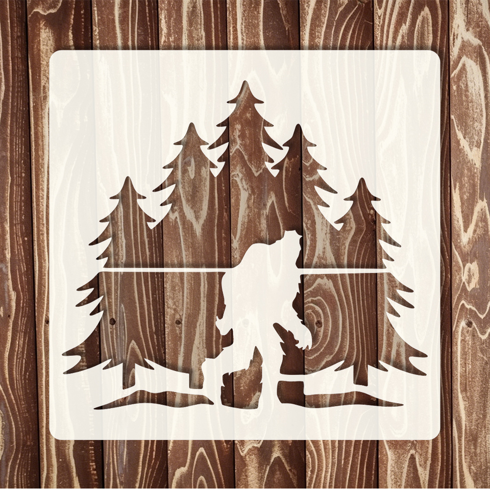 Natural Woodland Monkey & Forest Stamping Mold Template for Crafters
