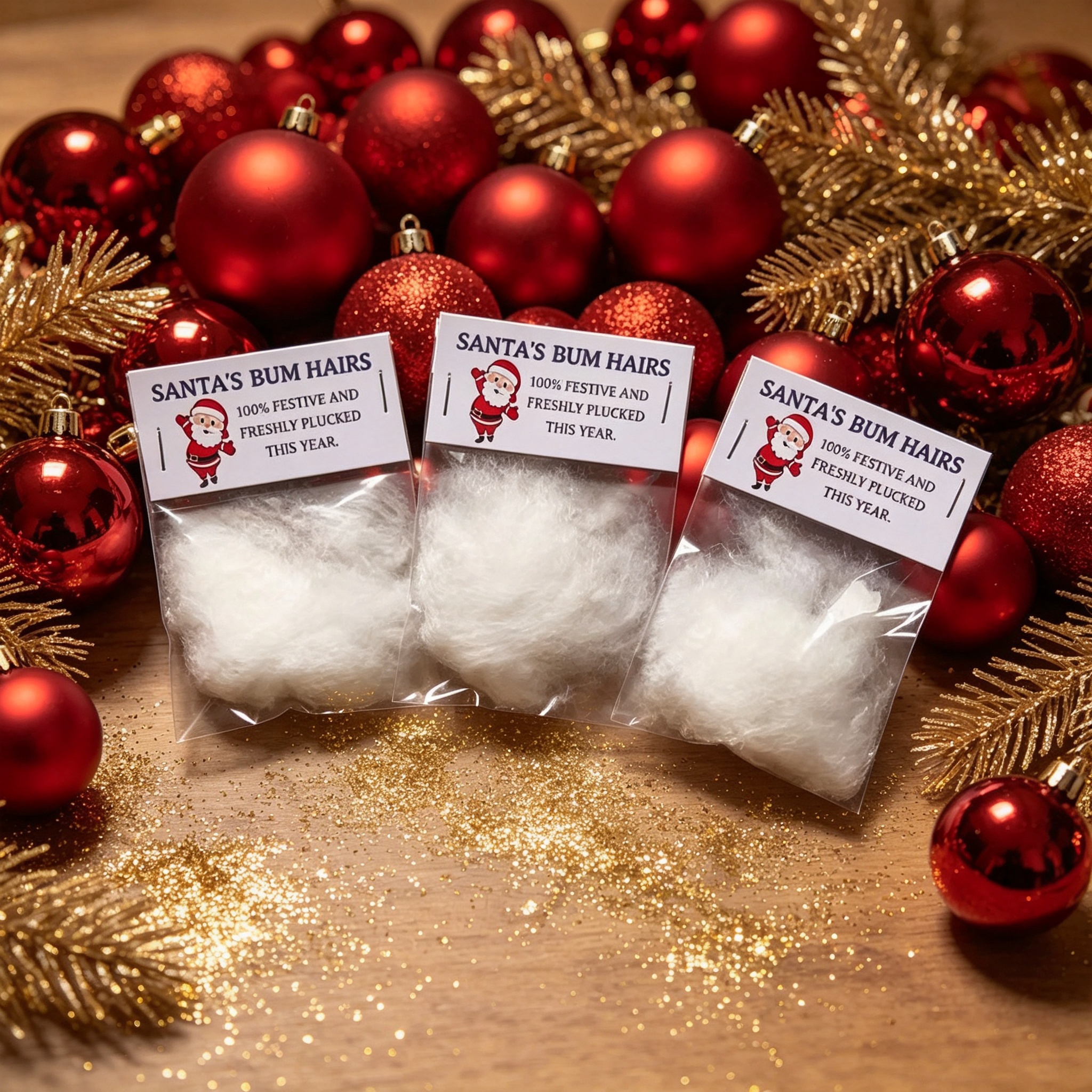 TEMU 3pcs, Santa Claus Hair - Fun Prank Gift - Party Exchange/white Elephant Exchange/holiday Gathering/christmas Party - Perfect Christmas Stocking