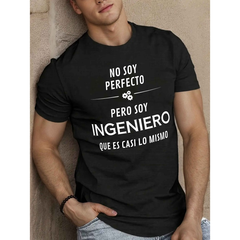 Camiseta de Manga Corta Divertida para Hombre - Top de Verano en Español