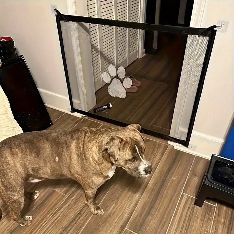 bohrfreier einfahrbarer haustierzaun, verstellbares tragbares haustiergitter-trennwand, einfach zu installieren drinnen/draußen an türen höfen.   für den schutz die isolierung von katzen hunden. geschenk zum muttertag, vatertag, ostern, geburtstag, haustierzubehör für zuhause